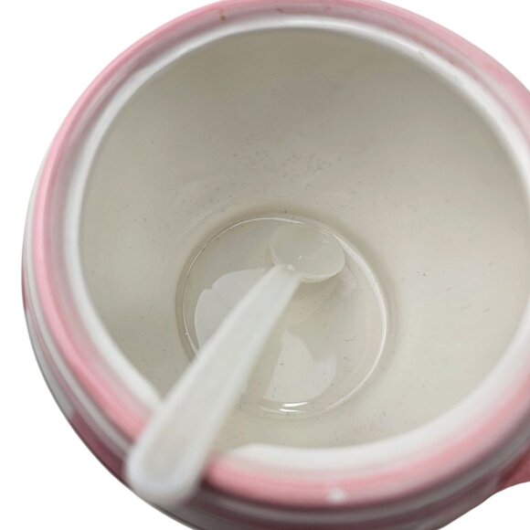 Vintage Cracker Barrel Creamer & Sugar Ceramic Pink White Gingham Plaid - Picture 6 of 11